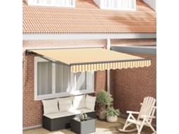 Vidaxl Estrutura De Toldo Amarelo E Branco 300 X 250 Cm