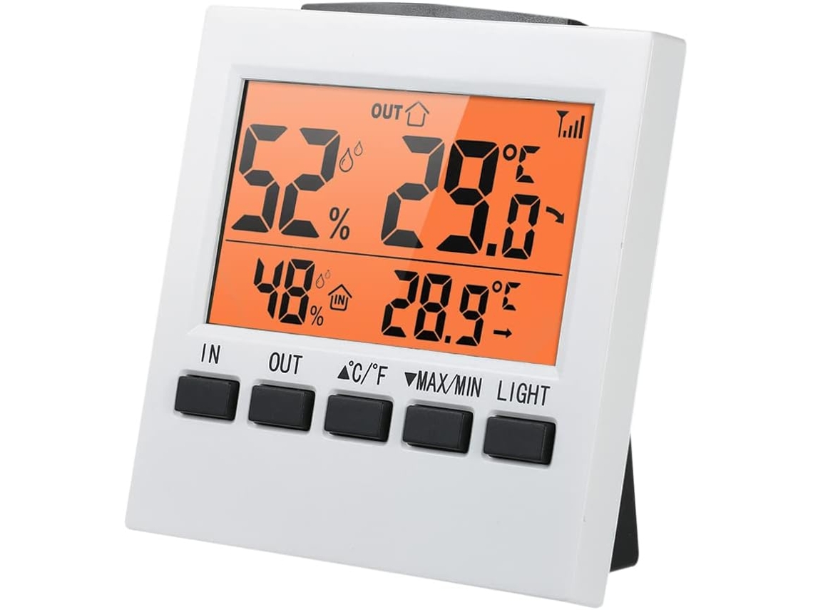 Termômetro E Higrômetro Digital Sem Fio Lcd Para Ambientes Internos Externos, Medidor De Temperatura E Umidade