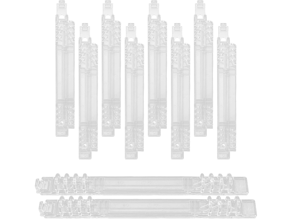Anéis de plástico transparente Ipetboom para massa A5, 8 folhas, capacidade para 100 folhas, pacote com 10 unidades.