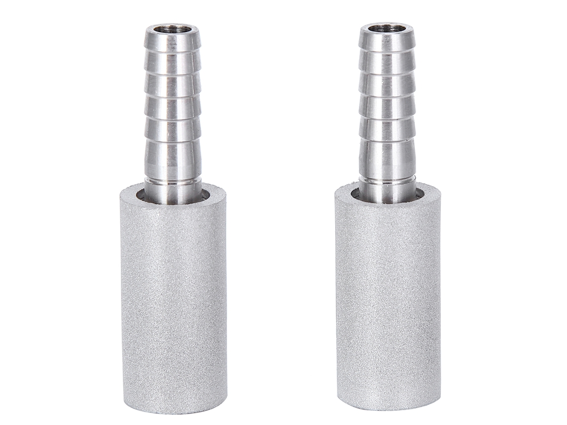 Nova Line 2pcs Pedra de Difusão de Aço Inoxidável 0.5μm com Conexão Barb 1/4 Polegada para Cervejaria