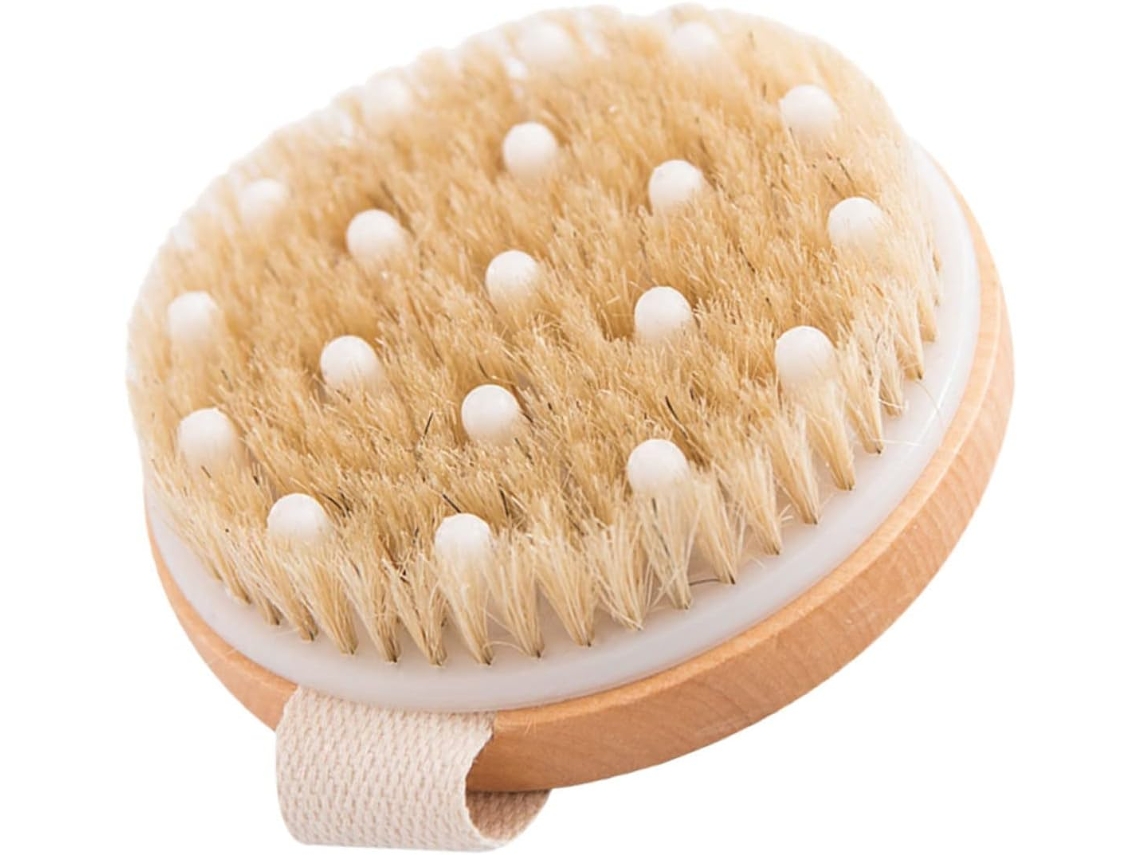 Escova De Banho Esfoliante Madeira 11x11 Cm Sem Cabo, Escova De Massagem Corporal, Limpeza Profunda, Revitalização Da