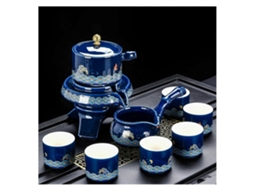 Conjunto De Chá Kung Fu De Cerâmica Com 8 Peças, Incluindo Bule De Porcelana Fina, Cabo Antiescaldante, Pronto Para Presentear.