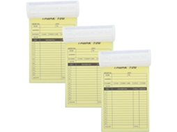 3 Peças Carnet De Commandes À Double Feuillet, Papel Branco