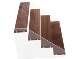 Imikeya Suporte Robusto de 4 Níveis para Exibição Estatuetas em Madeira e Acrílico, Decoração Casa. 20,00 X 21