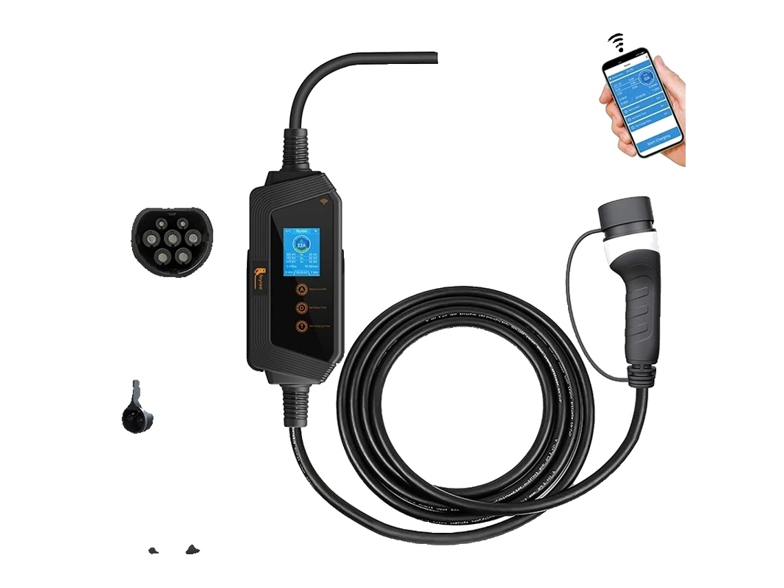 Carregador Portátil De Veículo Elétrico, 22kw De Potência, 32a De Corrente,22kw App No Adapter Oem
