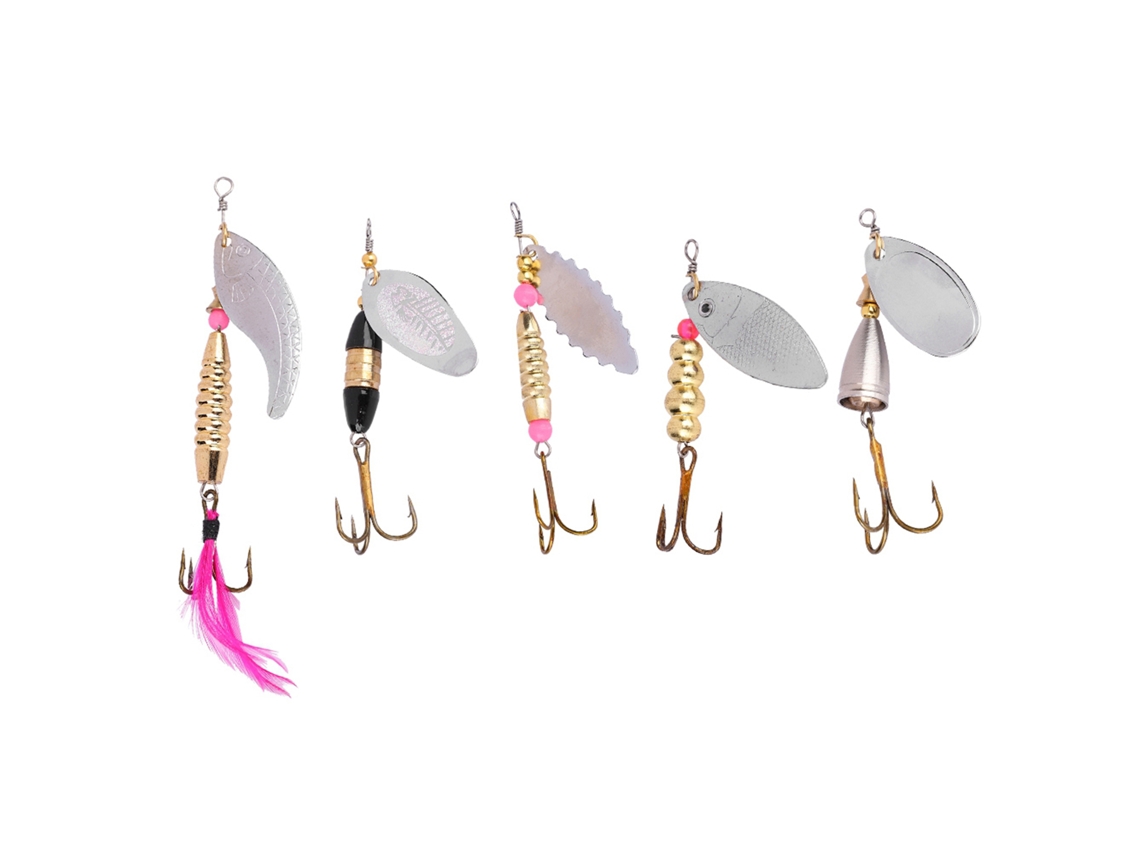 Lure Spinner Bait, Attracts Fish, Increases Hook Rate, 5pcs Mixed 5-pack Not Random