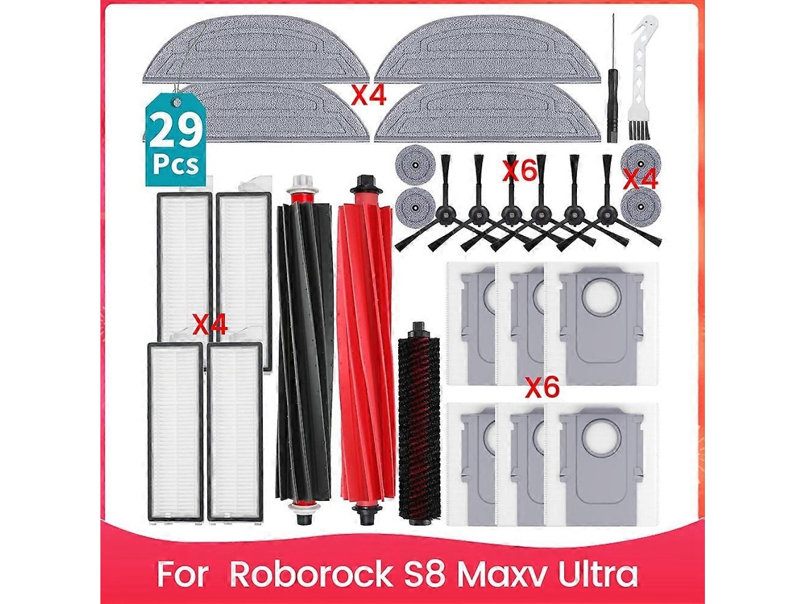 Kit De Acessórios Para Aspirador Robô S8 Maxv Ultra: Escova Lateral Principal, Filtro Hepa, Pano De Limpeza E Aspirador De Pó._ozo