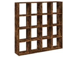 Maison Exclusive - Prateleira para Derivados de Madeira de Carvalho Defumado - 137,5 x 29 x 137,5 cm