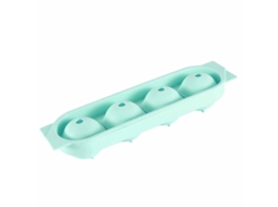 Nova Line molde de Gelo em Silicone com 4 Compartimentos Bola Redonda com Tampa para Freezer