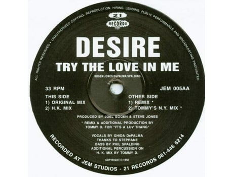 Vinil Try The Love In Me 21 Records