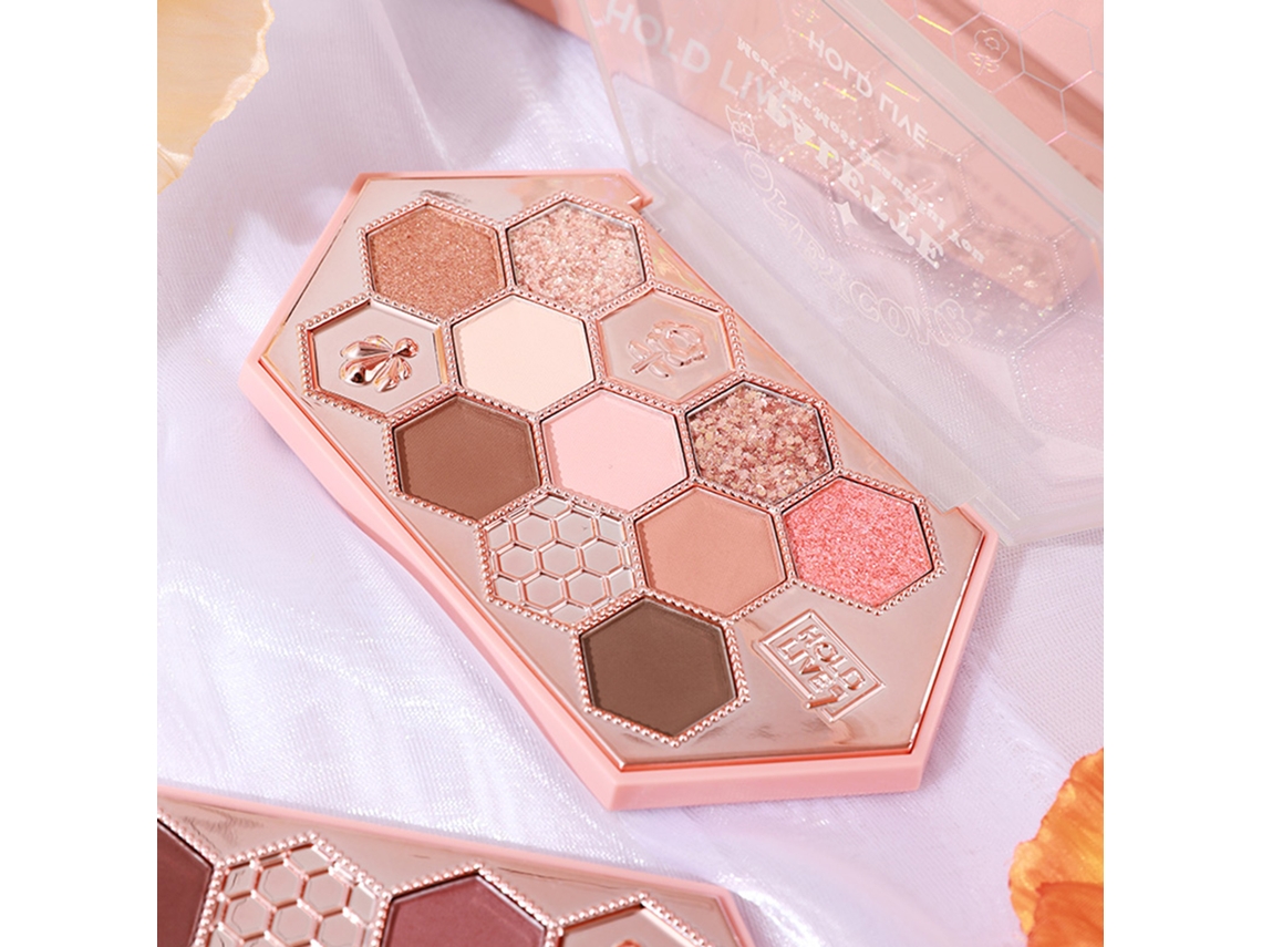 Paleta de Sombras Honeycomb Broken Diamond 10,8g para Maquiagem Diária, Design Lindo, Cores Variadas, Ideal para Iniciantes