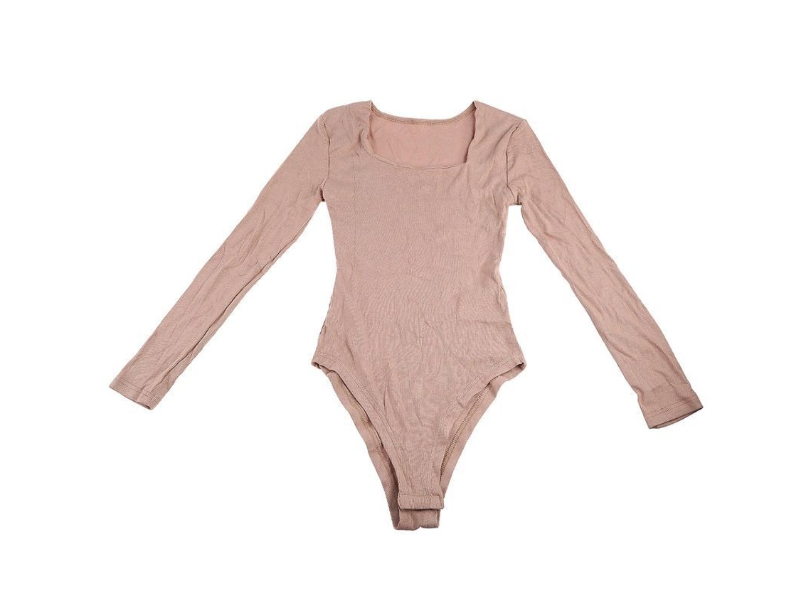 2026 bodycon de Mangas Largas para Mulher com Gola Quadrada Sexy Macacões de Cor Solida Elástica Básica Casual