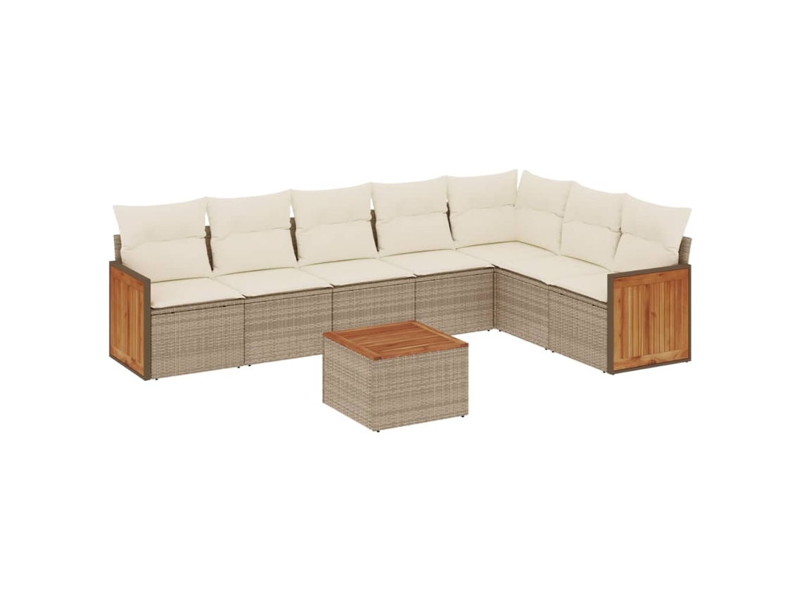 Garden Sofa Set, Garden Sofa Sets Vidaxl Bege Rattan / Vime (n/a)