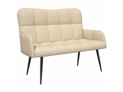Sofá para 2 Pessoas Creme 115 X 61 X 87 Cm Tecido MAISON EXCLUSIVE