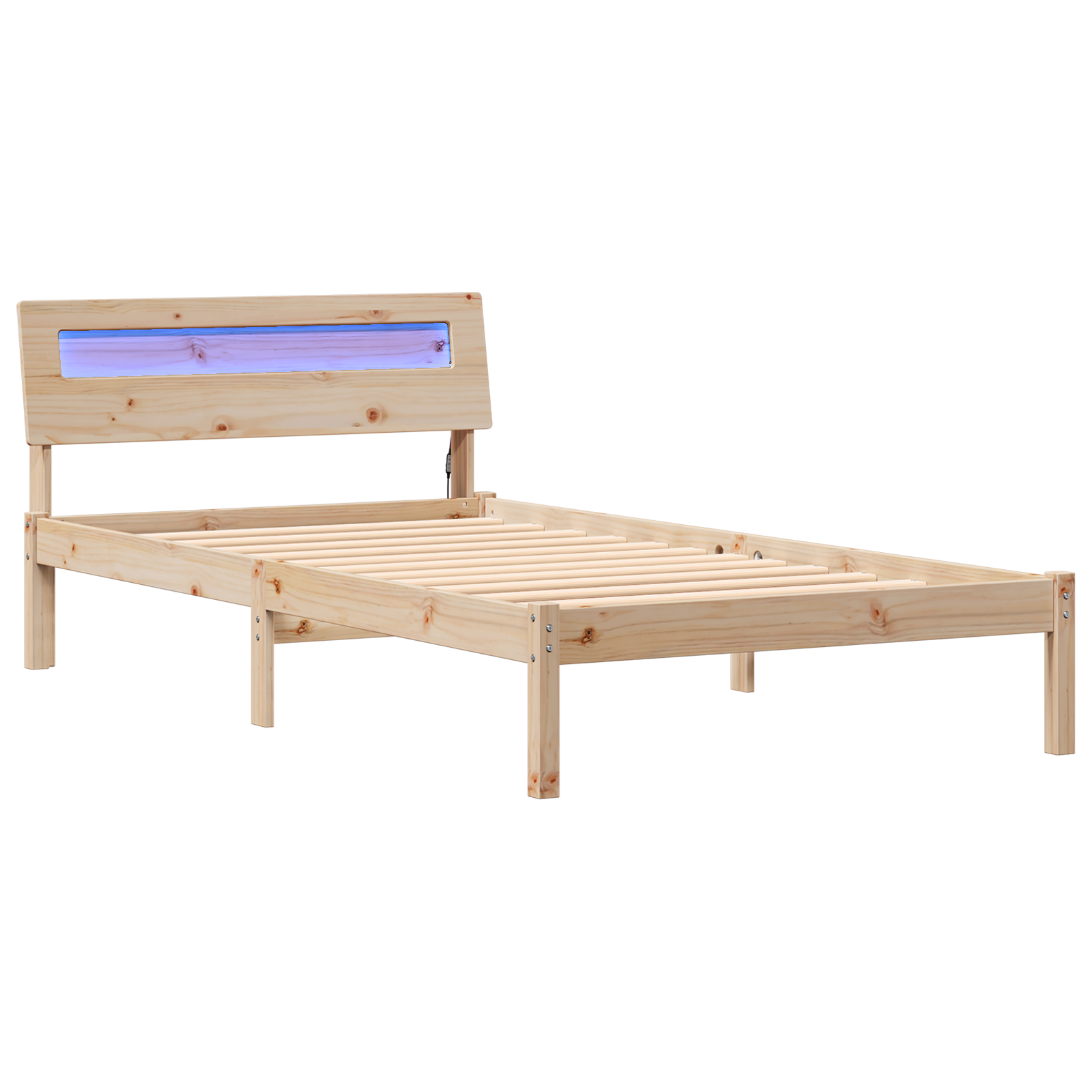 Conjunto 1 Estrado De Cama Plataforma Vidaxl Castanho Madeira De Pinho Maciça (100 X 200 Cm)