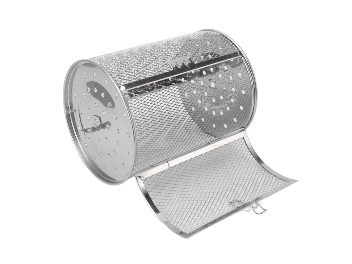 Cesta De Grelhar Com Rodinhas, Gaiola De Grelha Redonda Em Aço Inoxidável Para Churrasco, Ideal Para Amendoim, Nozes Secas E Vegetais. Nostalgia88