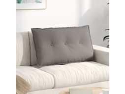 Vidaxl Travesseiro Para Costas Cinzento-acastanhado 80 X 19 X 50 Cm