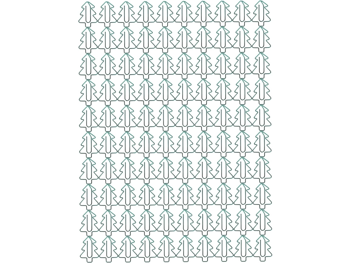 Clips De Papel Metálicos Em Formato Árvore, 100 Unidades, Leves, Portáteis, Galvanizados, Duráveis E Ideais