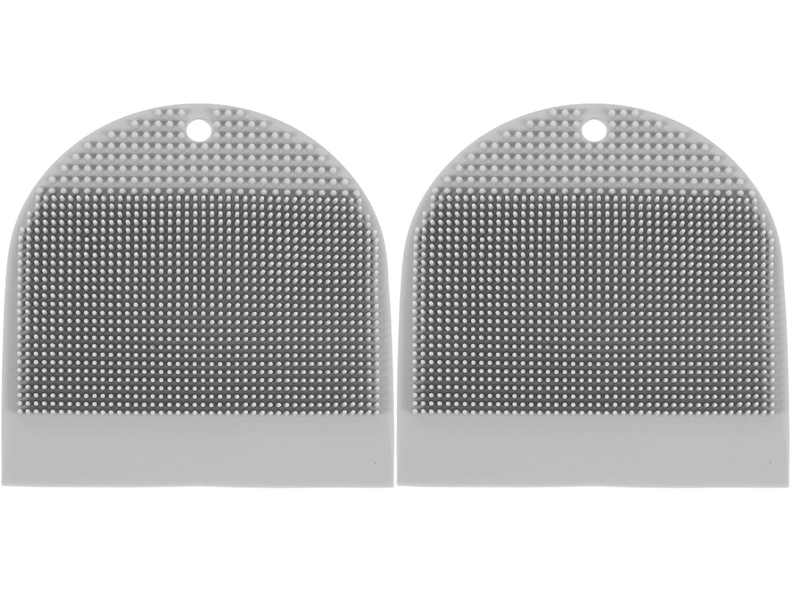 Pretyzoom Conjunto De 2-escovas Limpeza Silicone, Tamanho 9, 5x9, 5x3cm, Com Escova Integrada E Ventosa Para Pendurar