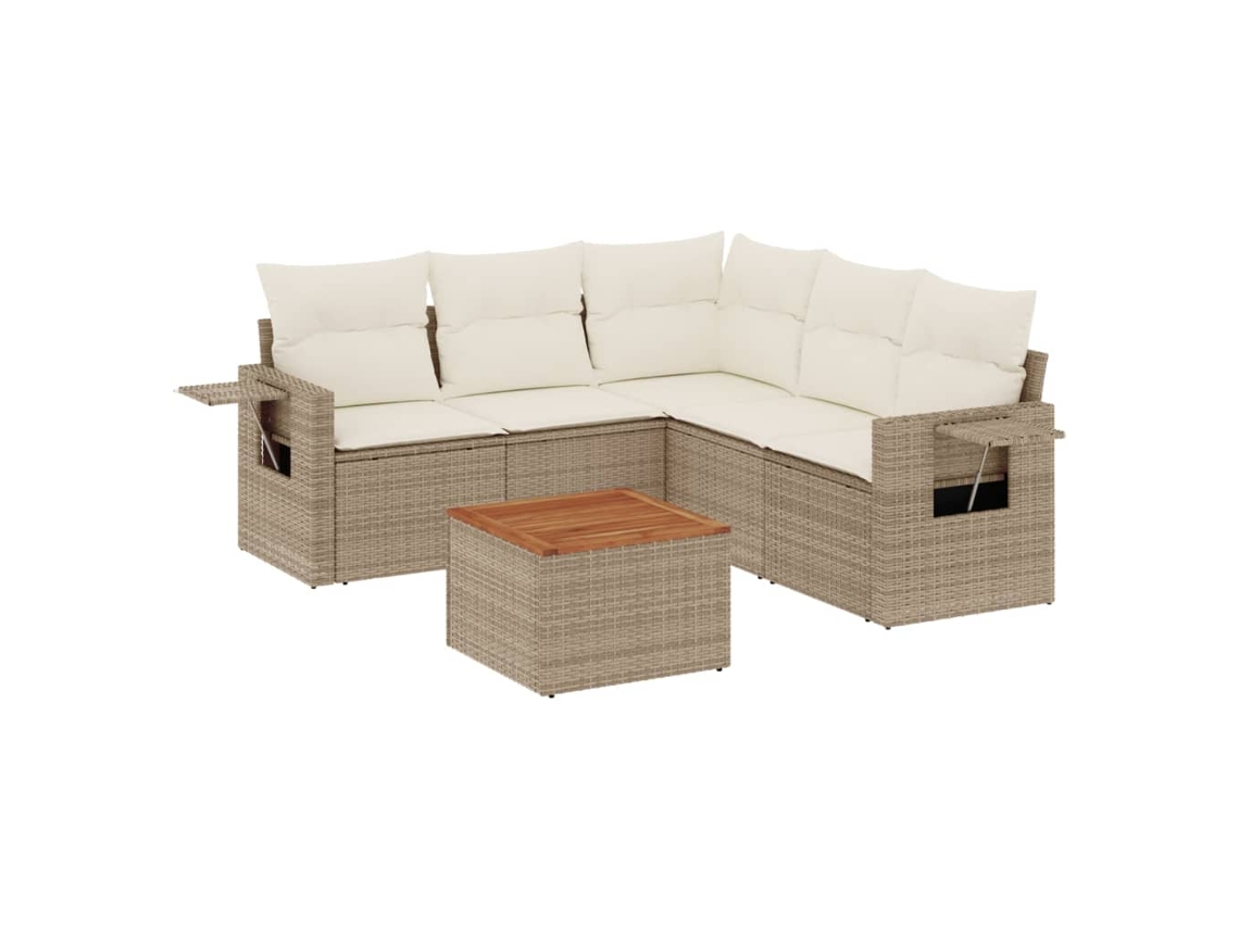 Garden Sofa Set, Garden Sofa Sets Vidaxl Bege Rattan / Vime (n/a)