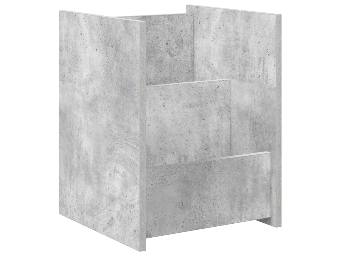 Estante de Revistas Cinza Concreto 35 X 35 X 45 Cm MAISON EXCLUSIVE