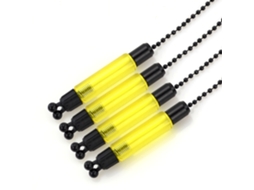 Quatro Pêndulos de Isca para Carpa MDUG, amarelo, com indicadores de alarme