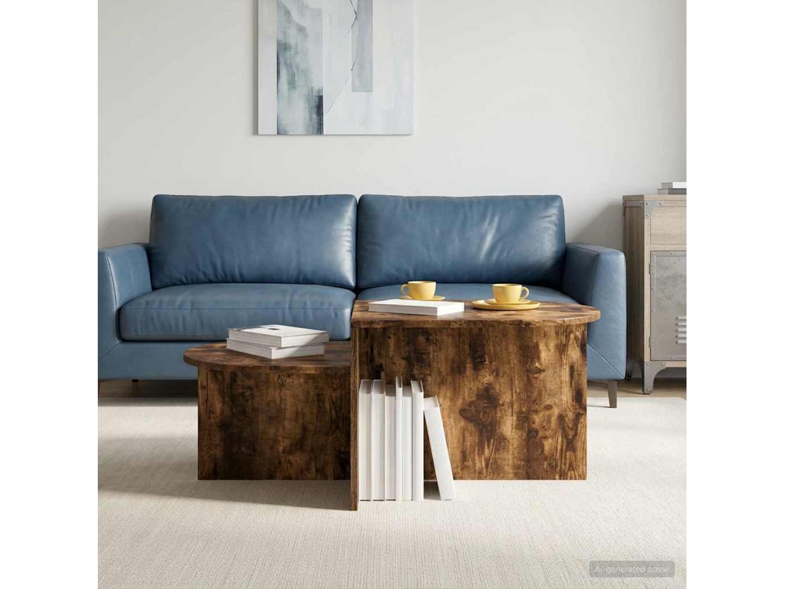 Vidaxl Mesa De Centro Carvalho Fumado 100 X 50 X 40 Cm