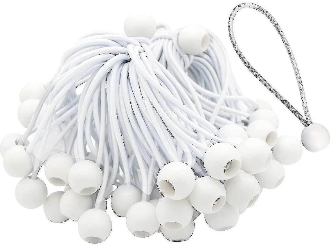 Pacote Com 50 Cordas Elásticas Com Gancho Para Tendas, Banners E Lonas