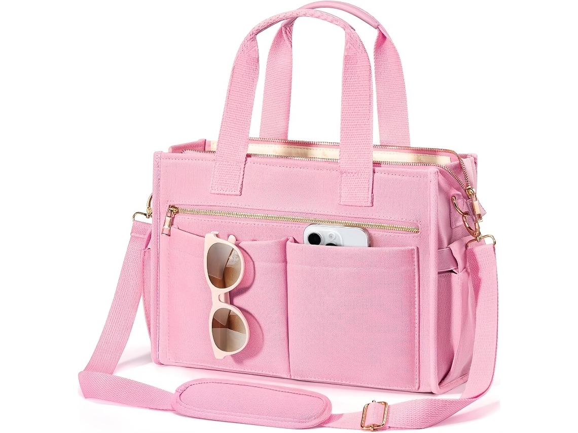Bolsa AQUAFORGE para Laptop, 15 Polegadas, Zíper, Alça Transversal, Trabalho, Viagens, Faculdade