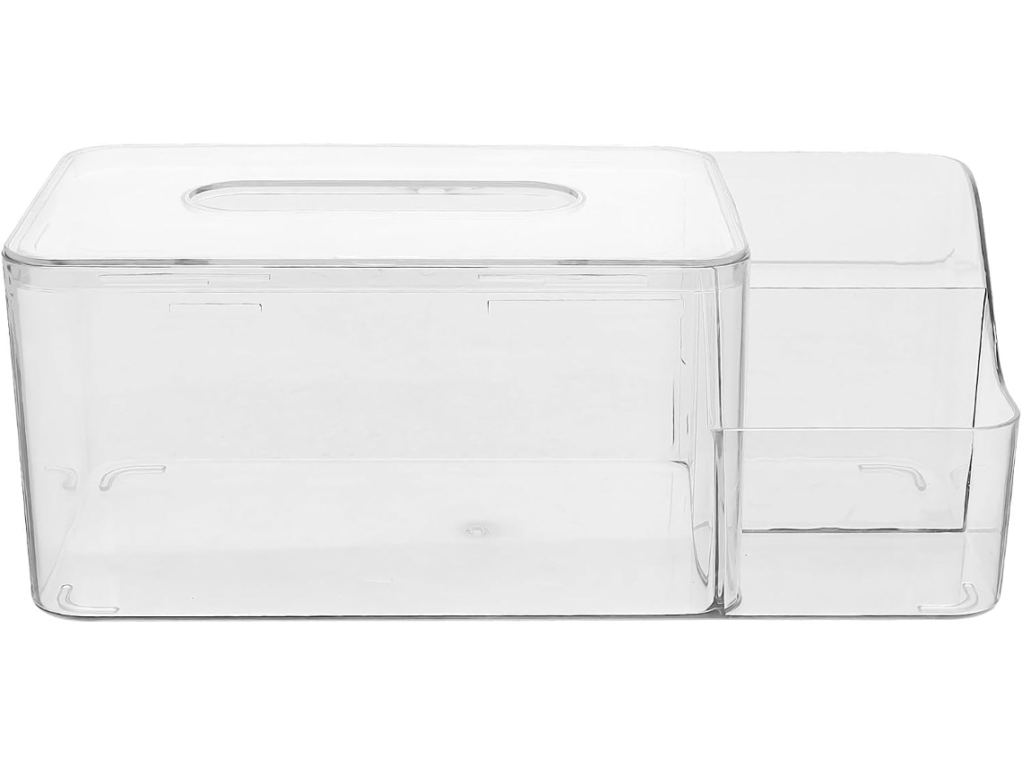 Caixa De Armazenamento Multifuncional, Elegante Porta-lenços Retangular De Plástico.