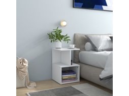 Vidaxl Mesa De Cabeceira 35x35x55 Cm Derivados De Madeira Branco
