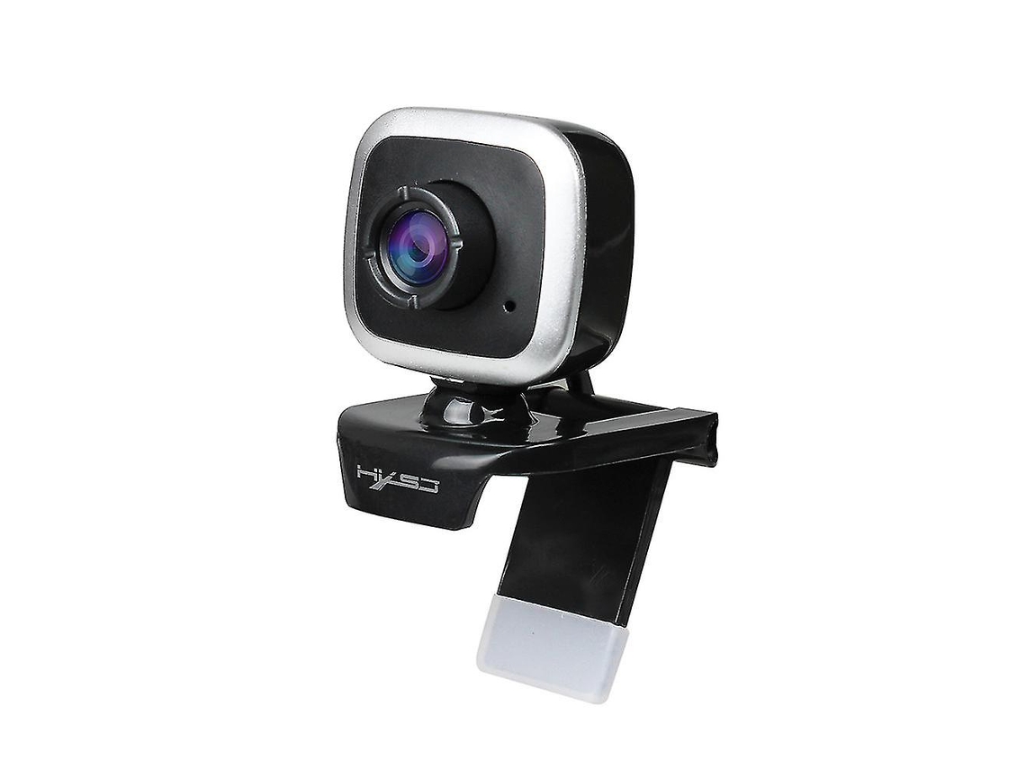 Câmera De Computador Usb Webcam 480p Com Microfone De Absorção De Som Para Pc E Laptop Brilvibera (preto E Prata)