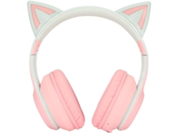 Fones De Ouvido Gamer Com Orelhas Gato Em Led, Microfone, 7 Cores, Fone De Ouvido Sem Fio Dobrável Para Adultos E
