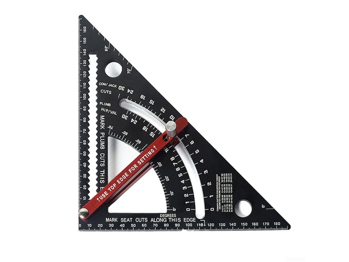 Régua Triangular Para Desenho, Em Liga De Alumínio, 7 Polegadas