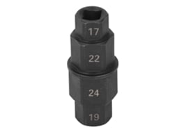 Chave De Remoção De Eixo Dianteiro De Moto Com Chave Hexagonal 17 19 22 24mm Preta