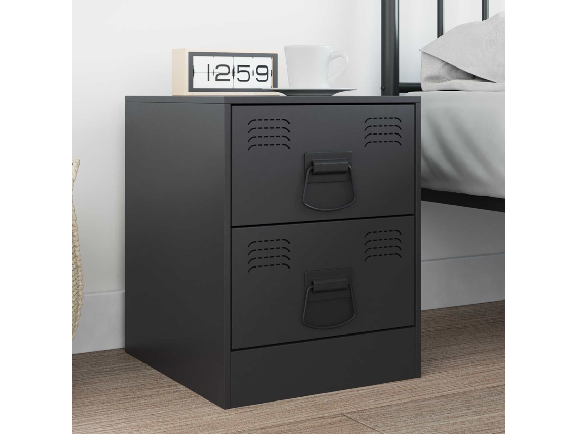 Vidaxl Maçanetas De Armário Preto 85 X 45 Mm Metal