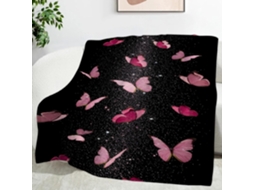 Manta com Luzes Borboleta 180x200 Cm Multifuncional Macia de Flanela Aconchegante para Cama Escritório Soneca