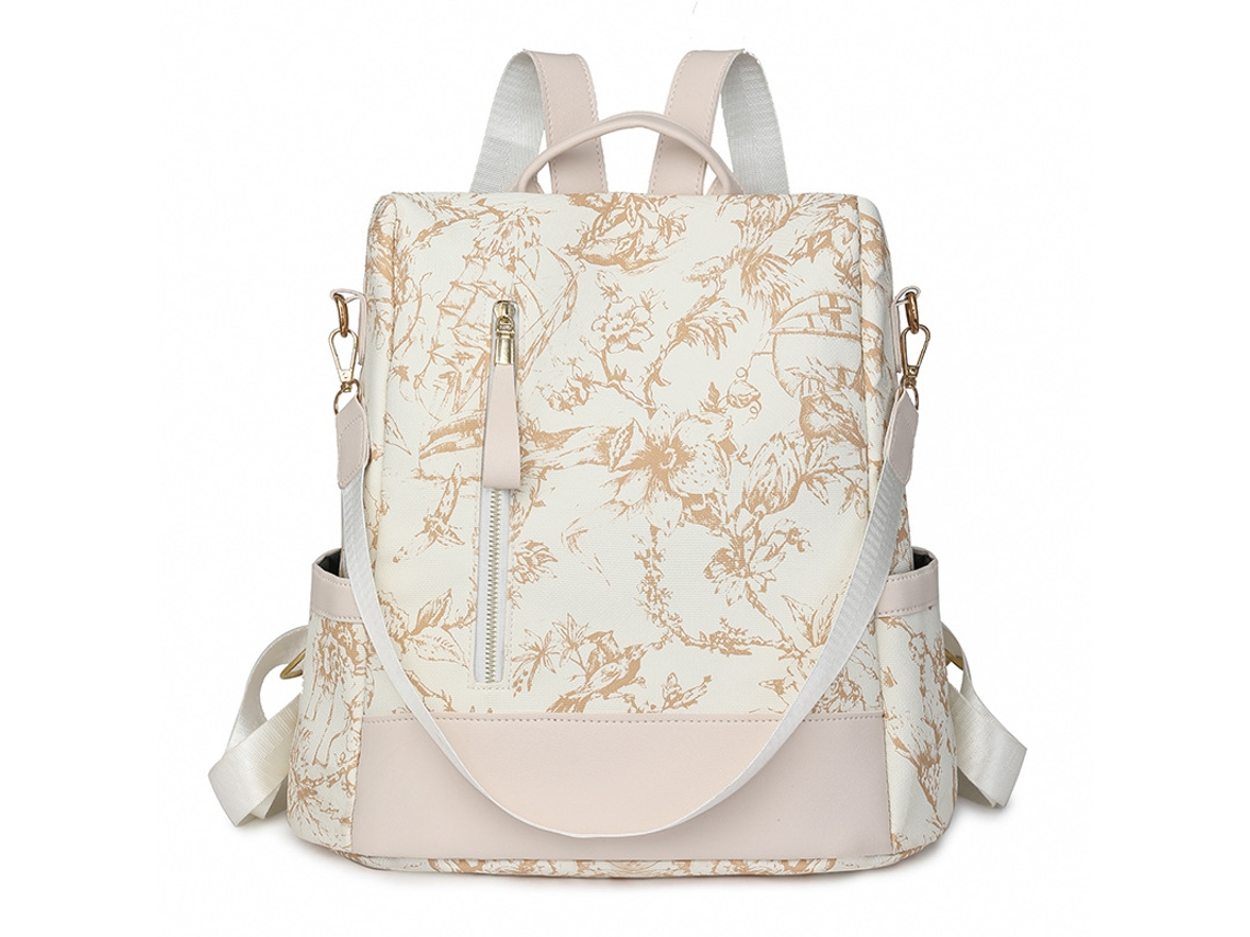 Mochila Eifson Mochila Antifurto Feminina, Para Viagem, Trabalho, Escola E Uso Diário (branca)