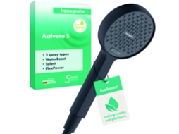 Activera Select S Chuveiro 95, 2 Modos De Pulverização, Economizador De Água Com Booster, Com Ecosmart, 28035670, Cor Preto Mate Hansgrohe