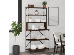 Vidaxl Estante 6 Prateleiras 90x40x180 Deriv.madeira Carvalho Castanho