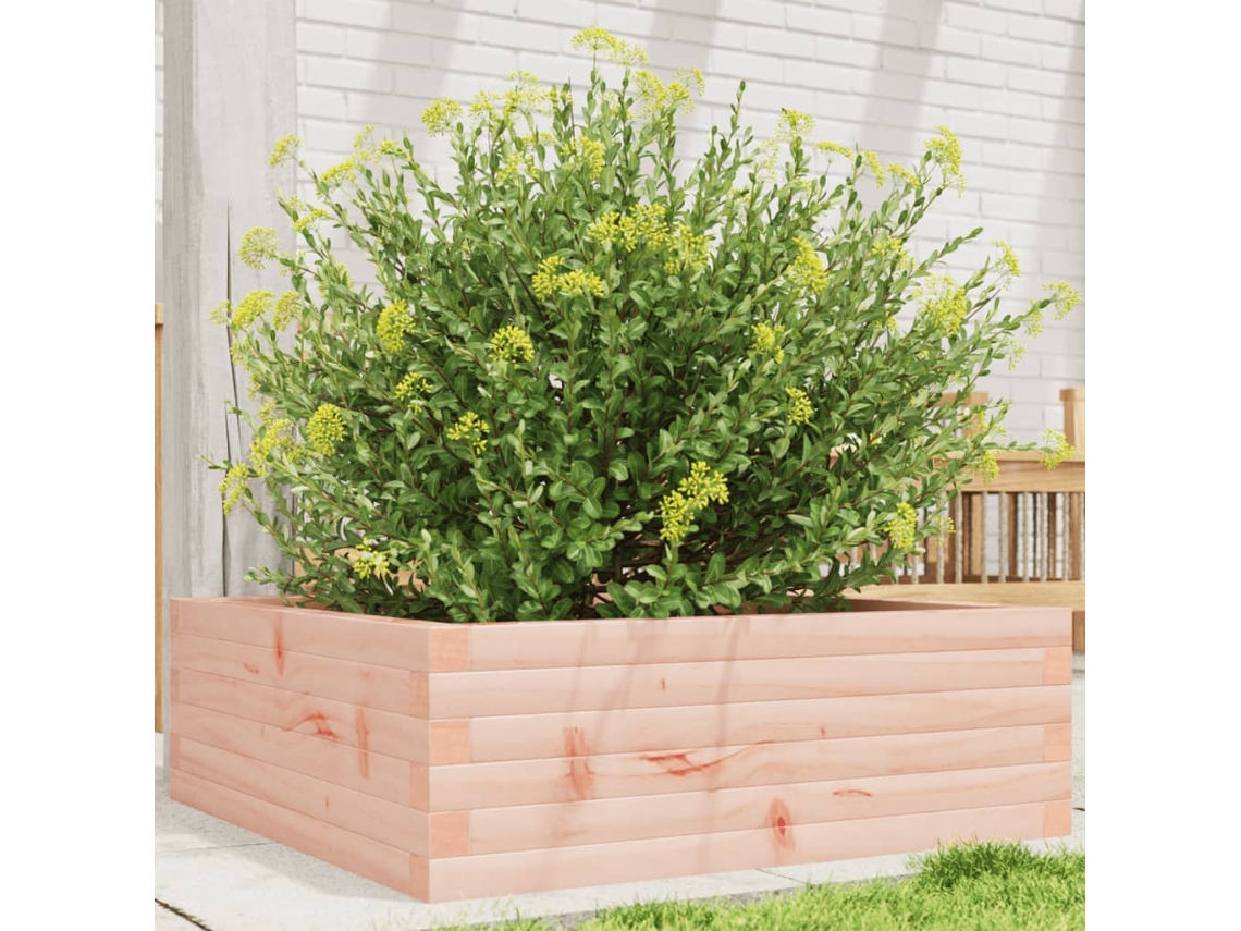 Vidaxl Vaso/floreira De Jardim 70x70x23 Cm Madeira De Douglas Maciça