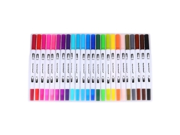 24pcs Canetas Pincel De Ponta Dupla Allinless