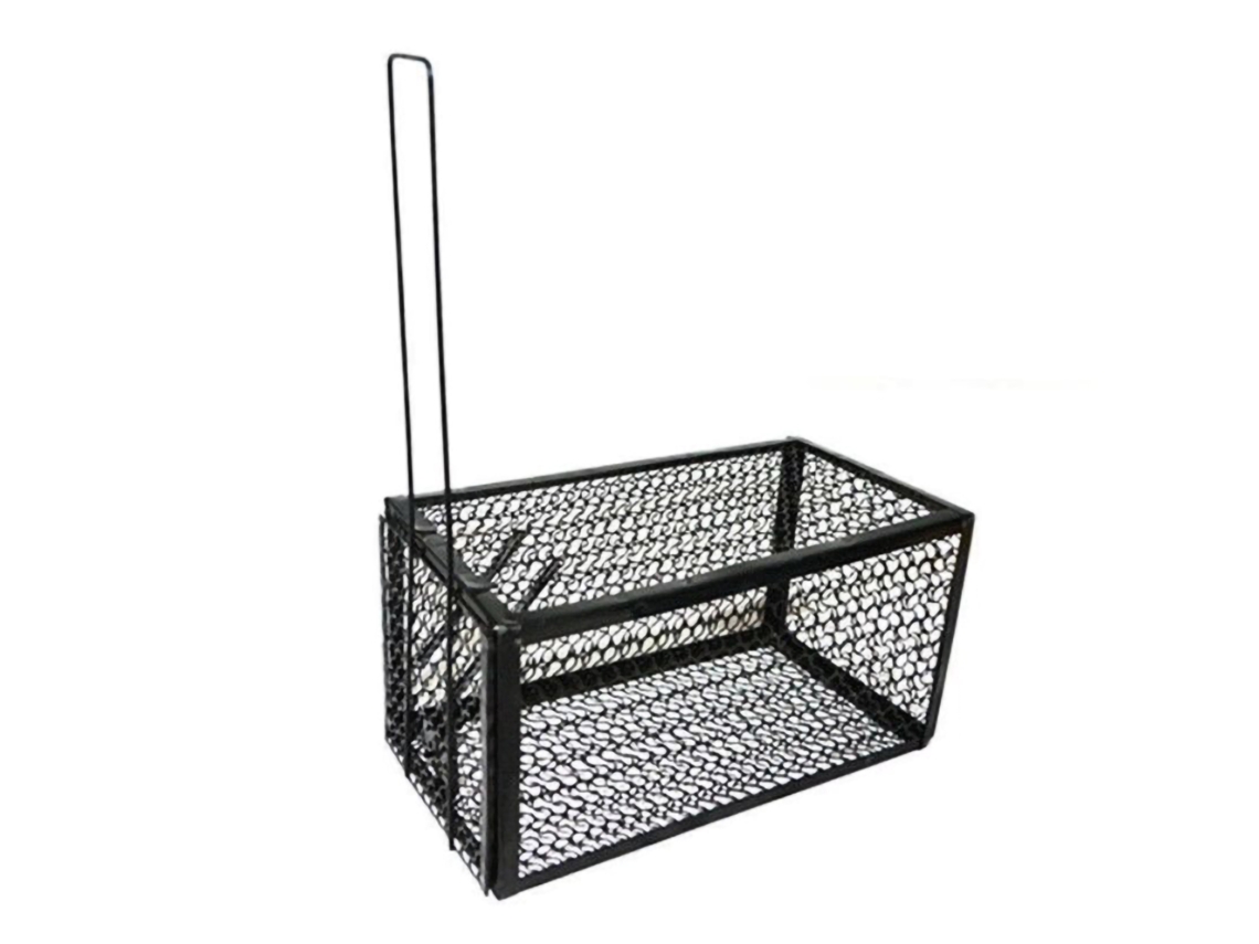 Armadilha para Ratos de Aço Inoxidável Gaiola Automática para Casa Escritório 28x15x15cm