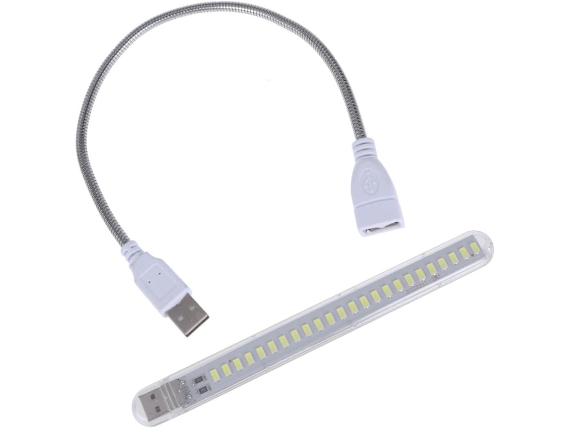Luminária de mesa portátil Kichouse com LED branco e USB, em PVC, 12W de potência, ideal para quartos e salas de estar.