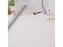 10pcs Tapete de Banho mosaico antiderrapante com ventosas plástico para cozinha banheiro branco