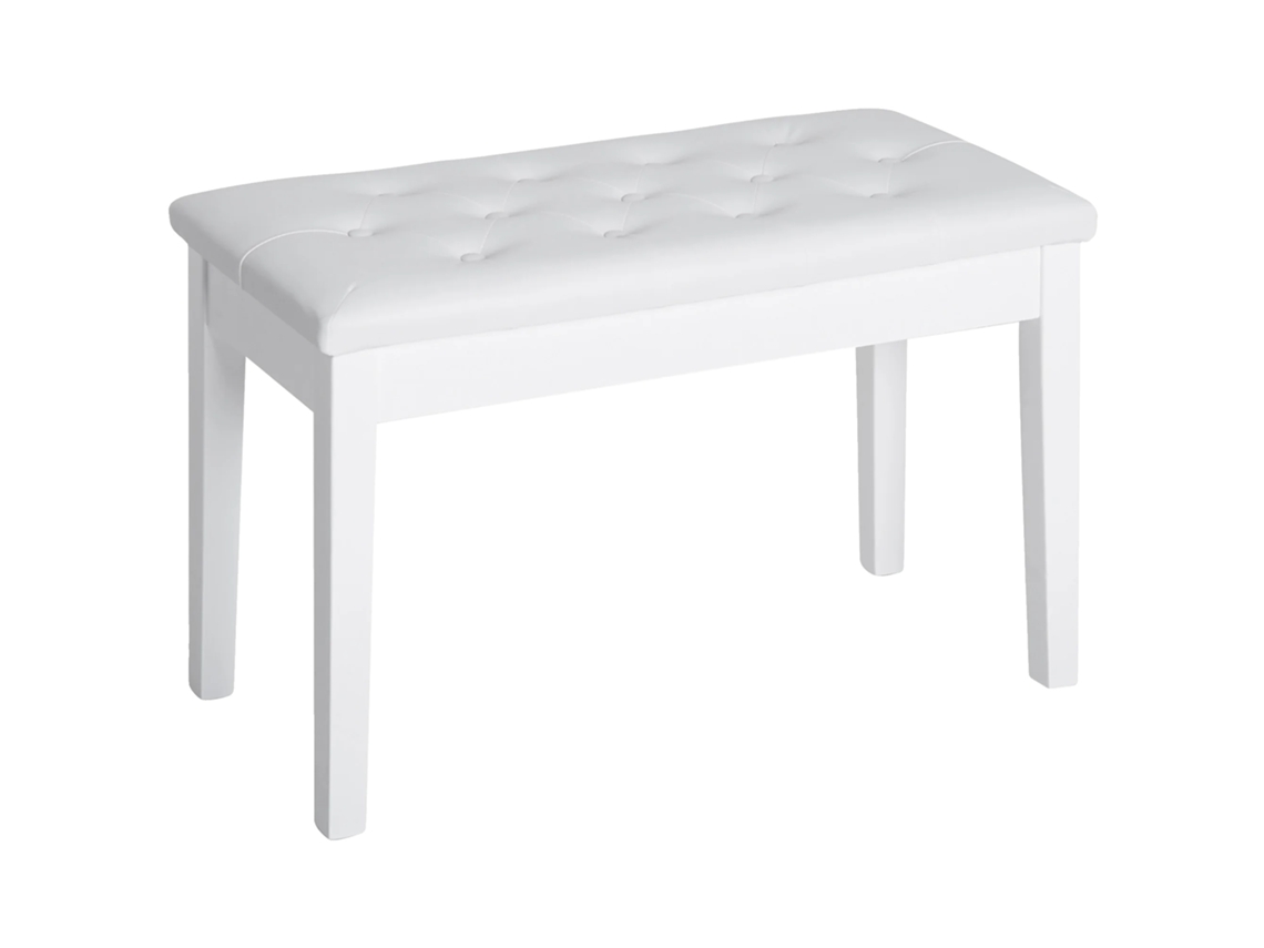 Banco De Piano, Design Estiloso, Espaço De Armazenamento Conveniente, Branco