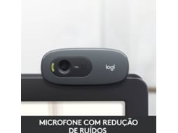 Webcam LOGITECH C270 (HD - 3 MP - Microfone Incorporado)