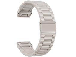 Bracelete para Garmin aço inoxidável com fecho dobrável três esferas Tactix cor starlight (22mm)