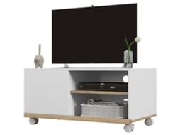 Móvel de Tv 42 Polegadas (4 Rodas, 80x45x39,5 Cm, Branco)