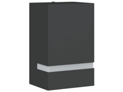 Luz de parede exterior VIDAXL Preto Aço inoxidável (95x75x150 cm)